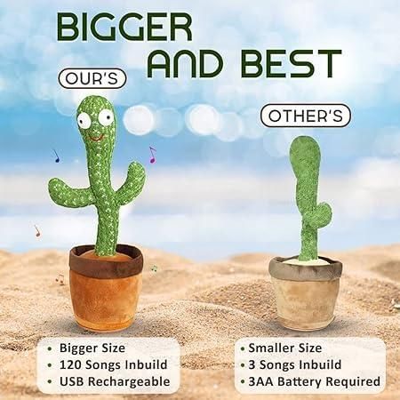 Laugh & Dance LED Cactus Toy – Interactive Fun for Kids & Adults