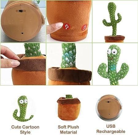 Laugh & Dance LED Cactus Toy – Interactive Fun for Kids & Adults