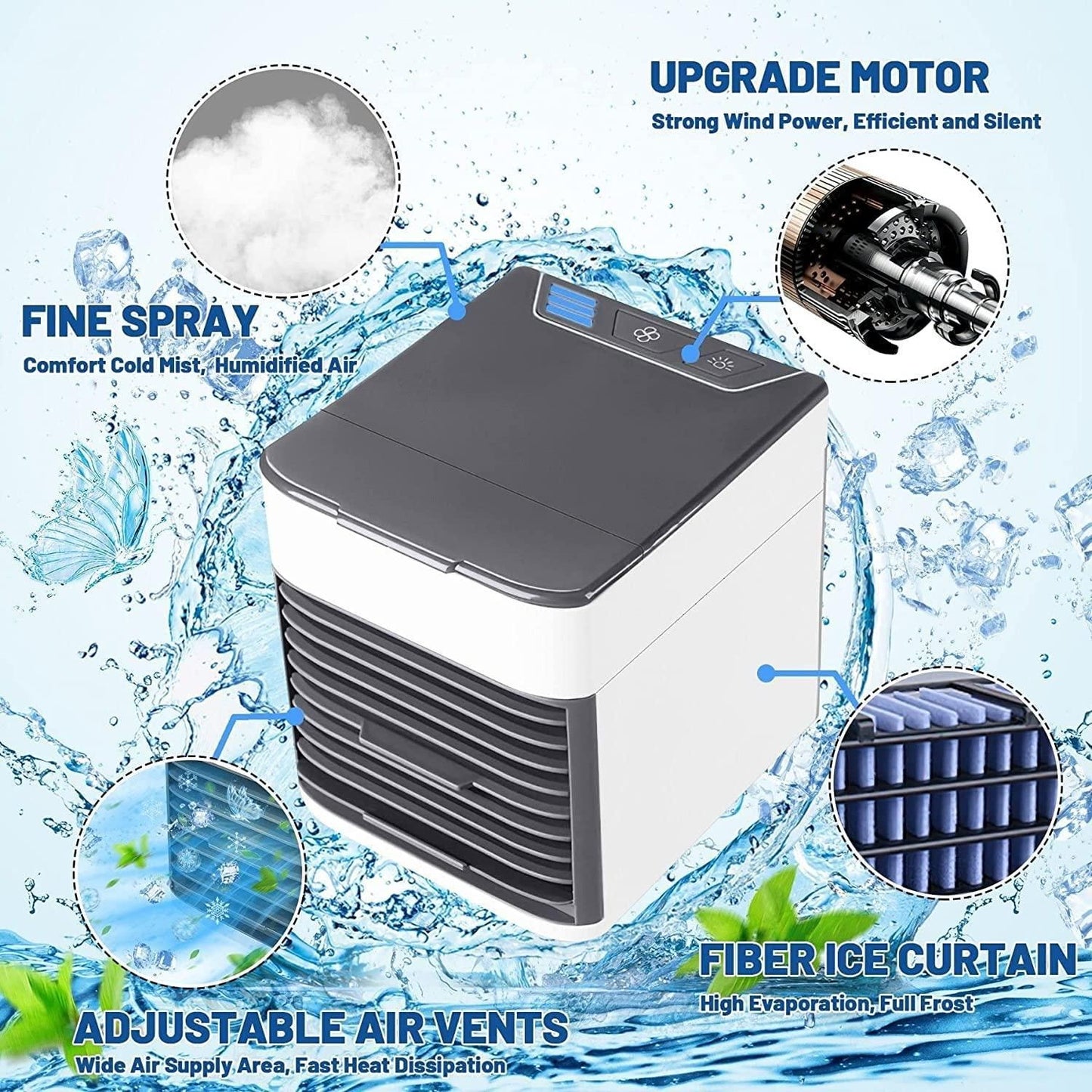 3-in-1 Humidifier, Purifier & Mini Cooler – Stay Fresh & Cool